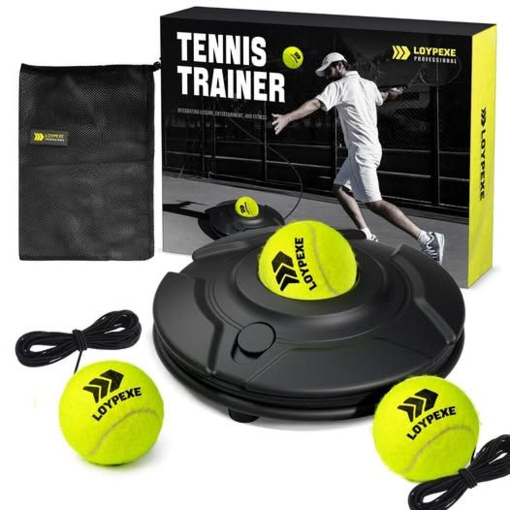 LOYPEXE Tennis Practice Rebounder Tennis Trainer Set
